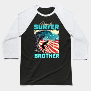 Proud Surfer Brother Baseball T-Shirt